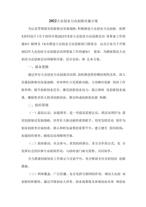 2022大众创业万众创新实施方案.docx