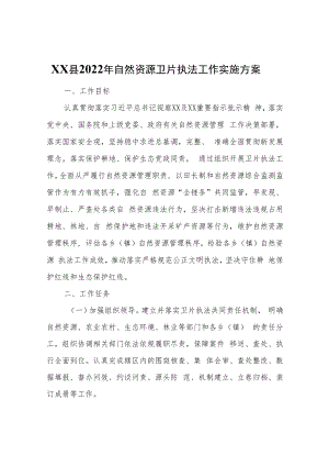 XX县2022年自然资源卫片执法工作实施方案.docx