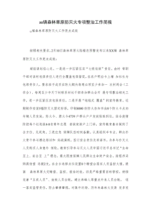 xx镇森林草原防灭火专项整治工作简报.docx