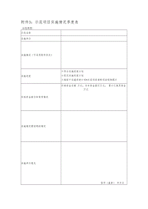 《示范项目实施情况季度表》.docx