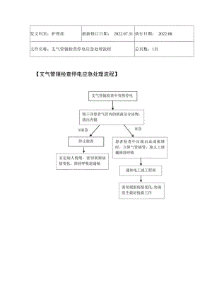 2022年9月《支气管镜检查停电应急处理流程》.docx