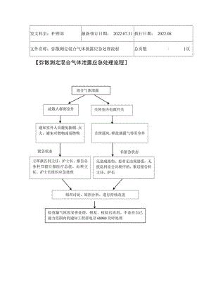 2022年9月《弥散测定混合气体泄露应急处理流程》.docx