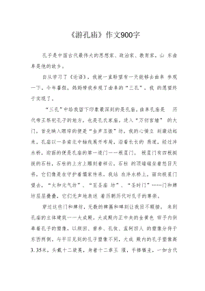 《游孔庙》作文900字.docx