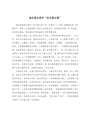 【理论研讨】做实查办案件“后半篇文章”.docx