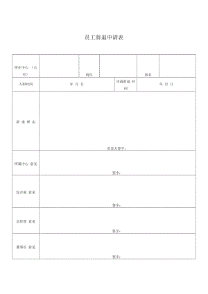 2022年《员工辞退申请表》模板.docx