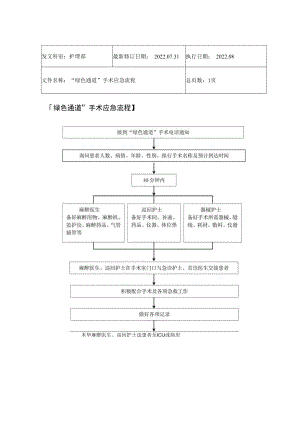 2022年9月《“绿色通道”手术应急流程》.docx