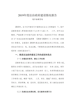 2019年度法治政府建设情况报告.docx