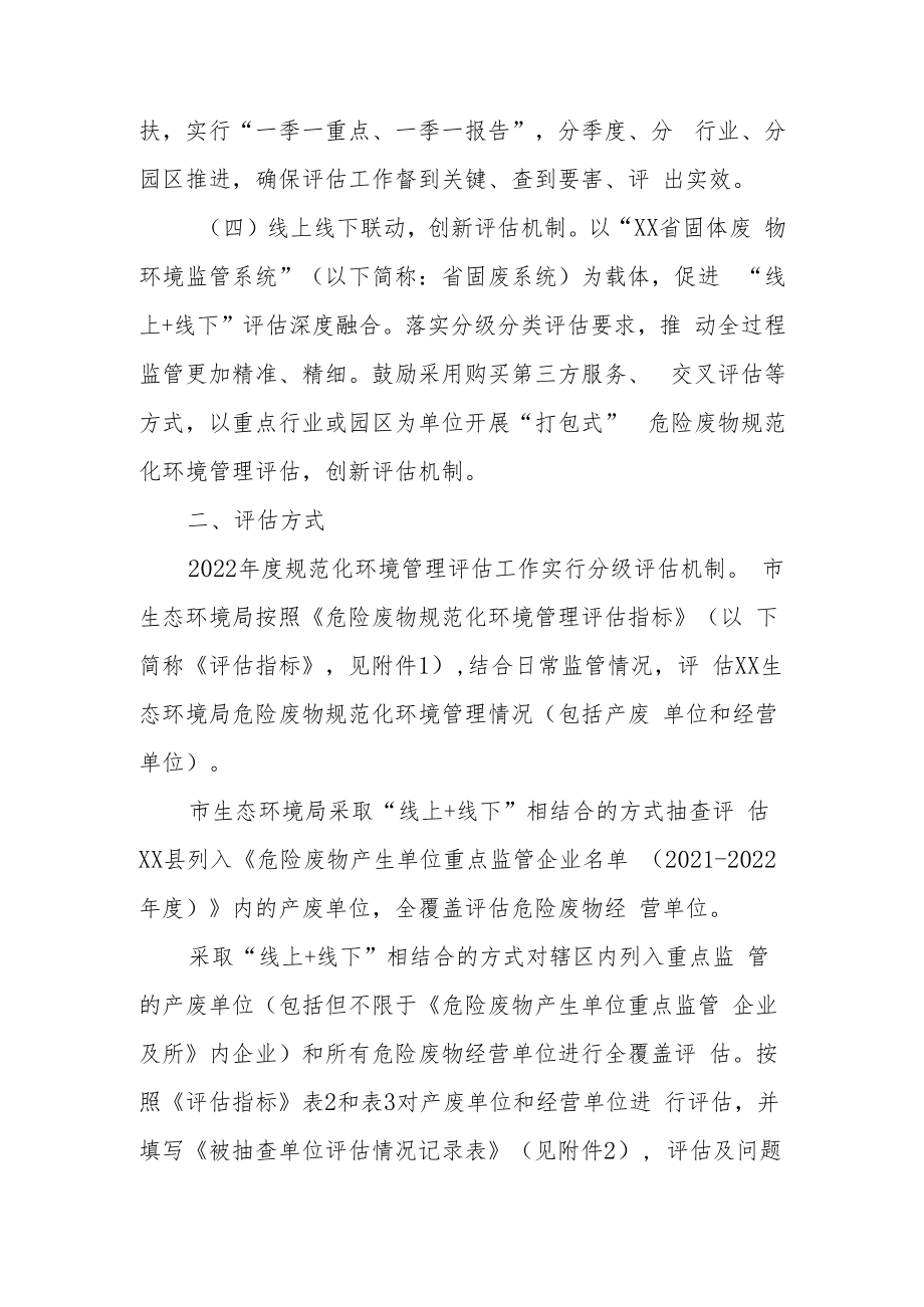 2022年度XX县危险废物规范化环境管理评估工作方案.docx_第2页