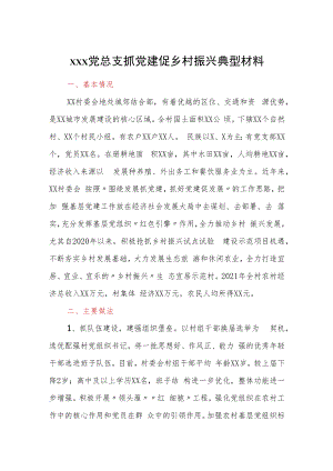 xxx党总支抓党建促乡村振兴典型材料.docx