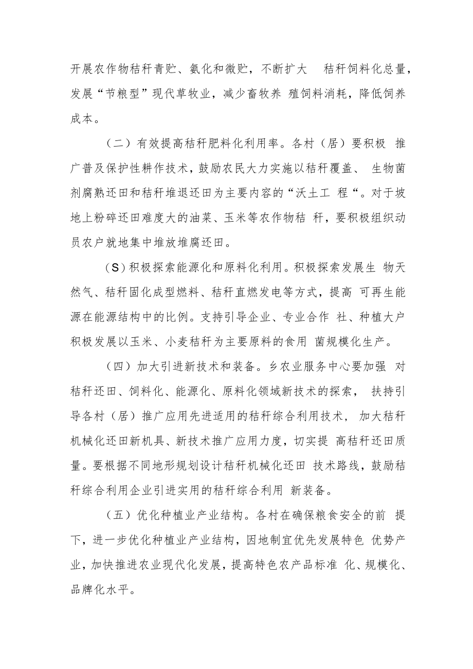 乡2022年农作物秸秆综合利用实施方案.docx_第3页