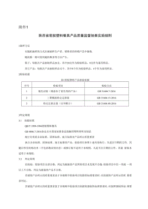 2022陕西省密胺塑料餐具产品质量监督抽查实施细则.docx