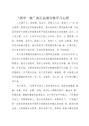 “两学一做“””执行品德合格学习心得.docx