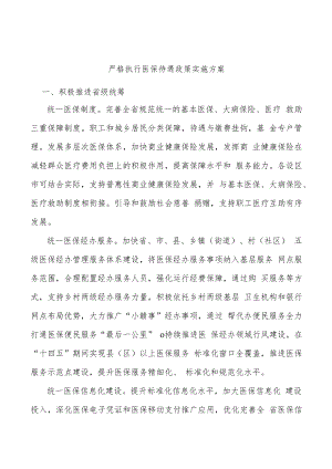 严格执行医保待遇政策实施方案.docx