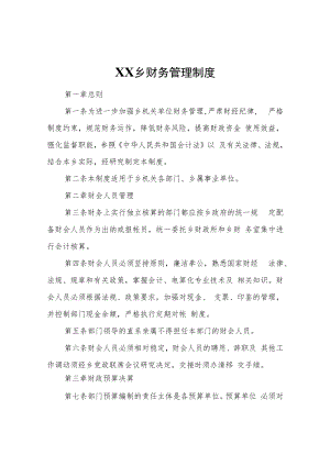 XX乡财务管理制度.docx