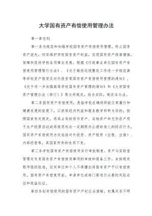 大学国有资产有偿使用管理办法.docx