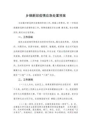 乡镇新冠疫情应急处置预案.docx