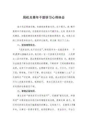2022年年轻干部理论学习心得体会五篇范例合集.docx