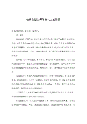 2022校长在新生开学典礼上的讲话.docx