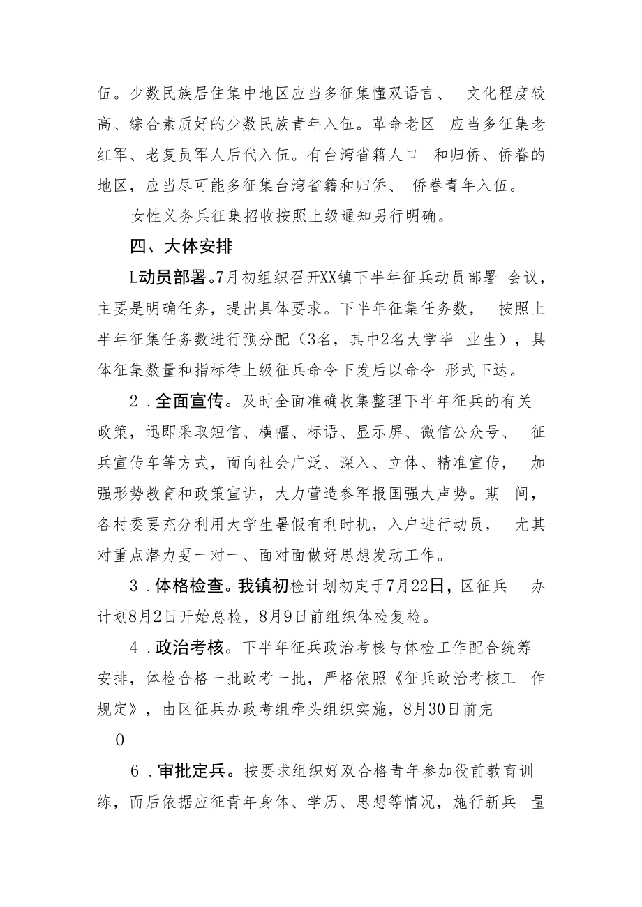 XX镇2022年下半年征兵工作实施方案.docx_第2页