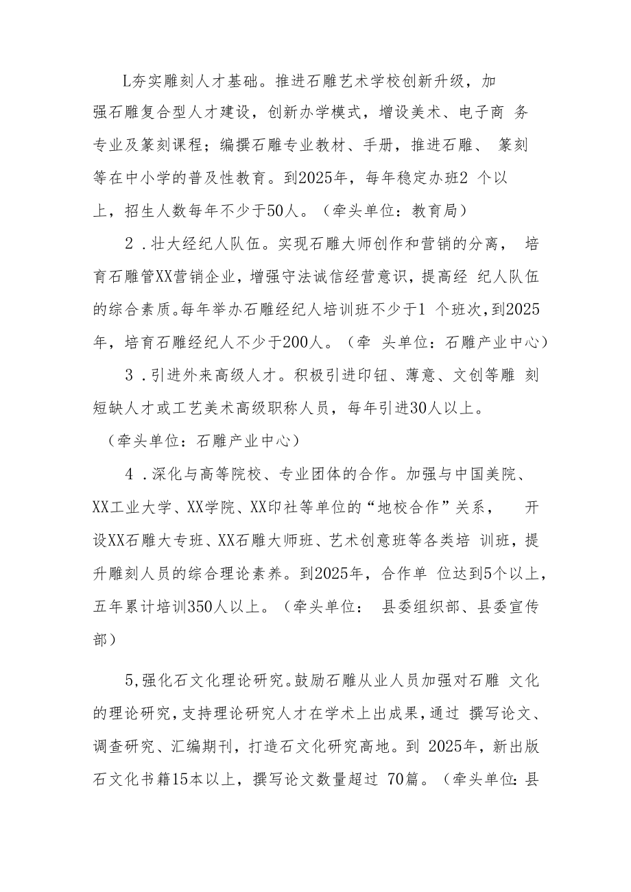 XX县石文化产业发展五年行动计划（2021-2025年）.docx_第2页