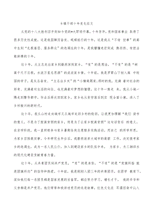 乡镇干部十年变化征文.docx