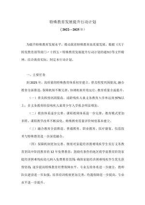 特殊教育发展提升行动计划.docx