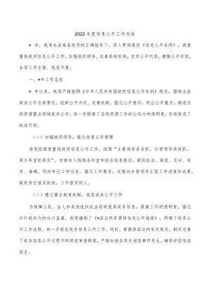 2022年度信息公开工作总结.docx