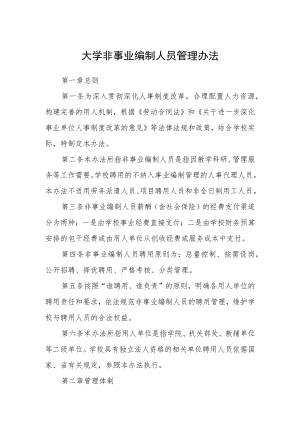 大学非事业编制人员管理办法.docx