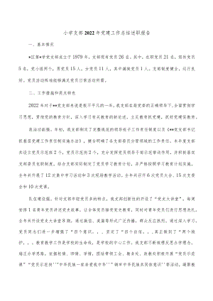 小学支部2022年党建工作总结述职报告.docx