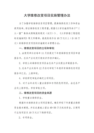 大学维修改造项目实施管理办法.docx