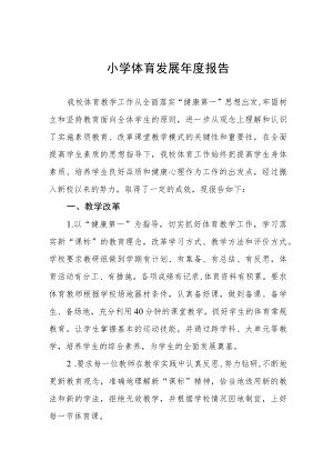 小学2023年体育发展年度报告.docx