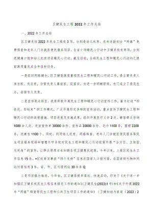 卫健民生工程2022年工作总结.docx