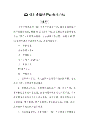 XX镇村庄清洁行动考核办法.docx
