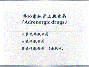 拟肾上腺素药和抗肾上腺素药 ppt课件.ppt