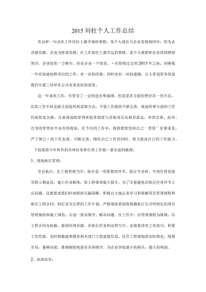 2015刘柱个人工作总结.docx