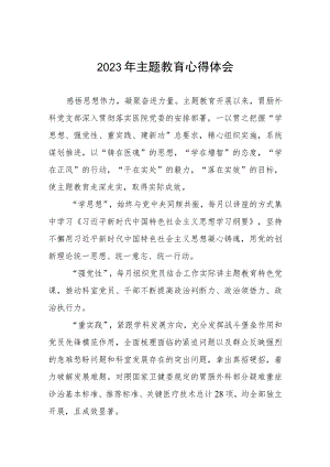 四篇卫生院支部书记2023年主题教育心得体会范文.docx