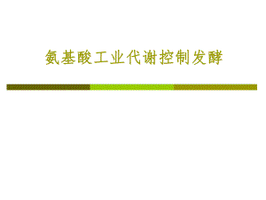 氨基酸工业代谢控制发酵.ppt