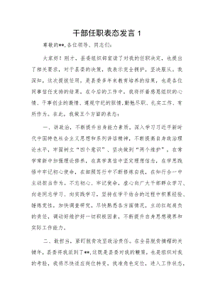 干部任职表态发言2篇.docx