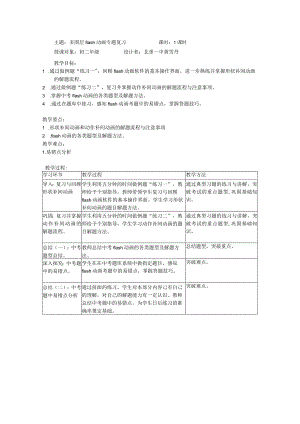 《主题：多图层flash动画专题复习》教案-八年级下册信息技术【人教蒙教】.docx