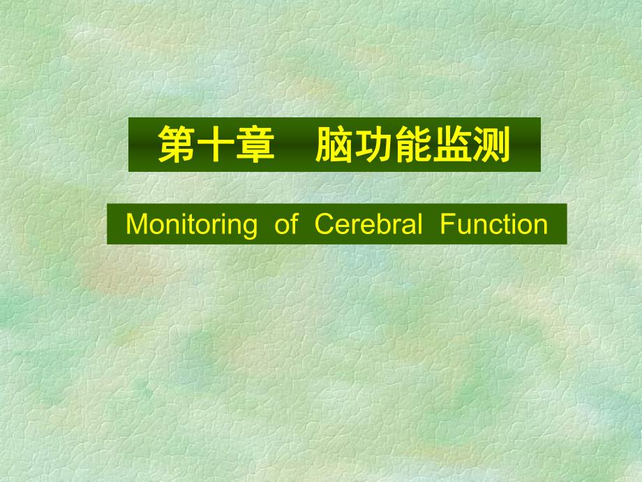 第10章脑功能监测名师编辑PPT课件.ppt_第1页