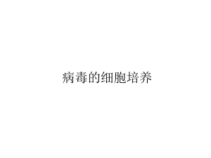 病毒的细胞培养.ppt