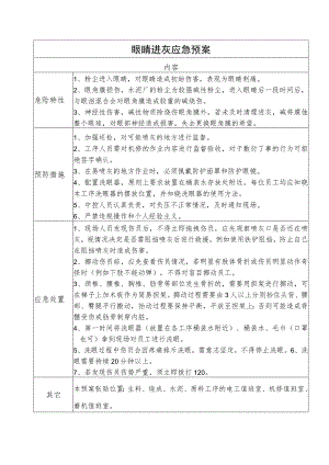 眼睛进灰应急预案.docx