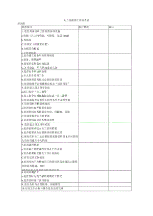 人力资源部工作检查表.docx