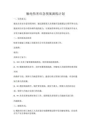 触电伤害演练计划.docx