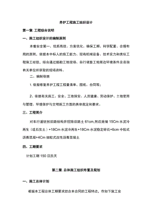养护工程施工组织设计.docx