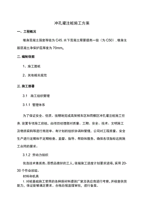 冲孔灌注桩施工方案 .docx