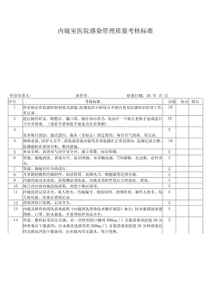 内镜室医院感染管理质量考核标准.docx