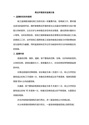 周边环境变形监测方案.docx