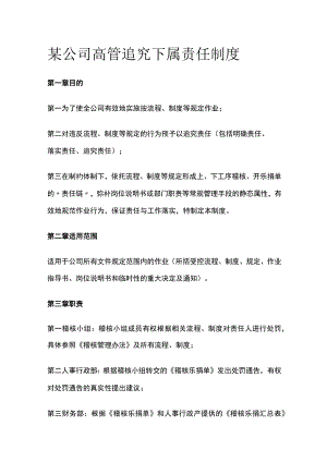 某公司高管追究下属责任制度.docx