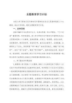 主题教育学习计划.docx